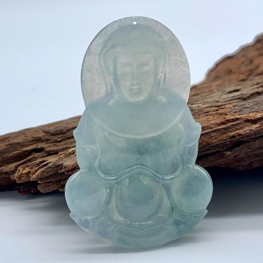 派瑞翡翠 翡翠观音 糯冰种 飘兰花 商品图1