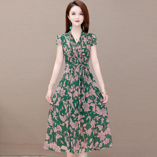 YWE  M106气质减龄印花连衣裙【优】 商品图2