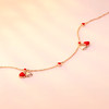 YYM-YB6047  欧美唯美S925纯银小红心爱心脚链 商品缩略图2