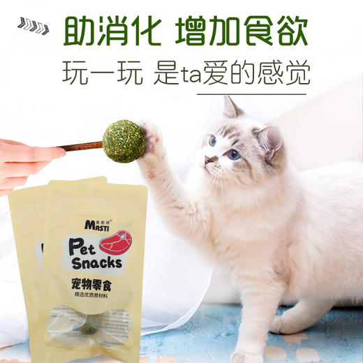 猫薄荷 棒棒糖3支装麦斯蒂猫薄荷球木天蓼玩具猫零食猫咪磨牙棒 商品图1