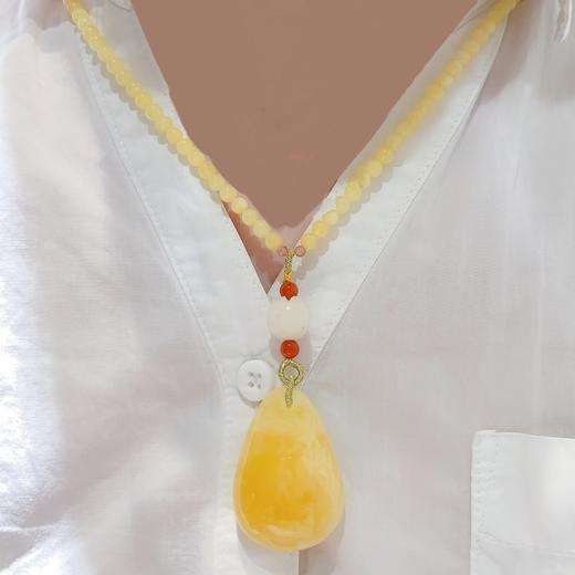 蜜蜡水滴项链 商品图0