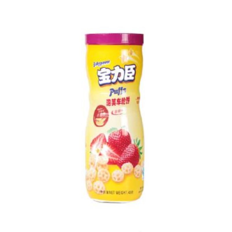 【买三送一】宝力臣车轮泡芙饼干草莓味45gJPY带授权招加盟代理