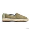 Espadrille 意大利胎羊绒面皮绿色手工编织草底鞋 商品缩略图2