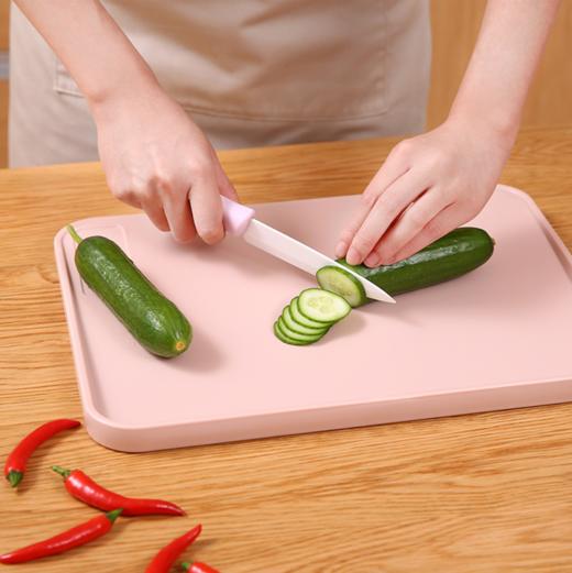 【菜板】*日式厨房加厚砧板切菜板塑料多功能菜板案板斜坡式切水果板辅食板 商品图0
