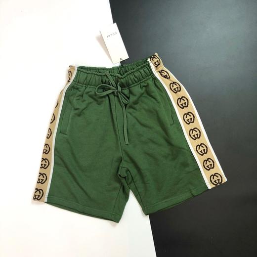 点此购买 gucci男女牛油果绿反光织带短裤 莲150013