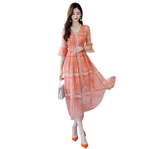 WZNH-ANY9893流行新款气质高端轻熟风长款裙子潮 商品图4