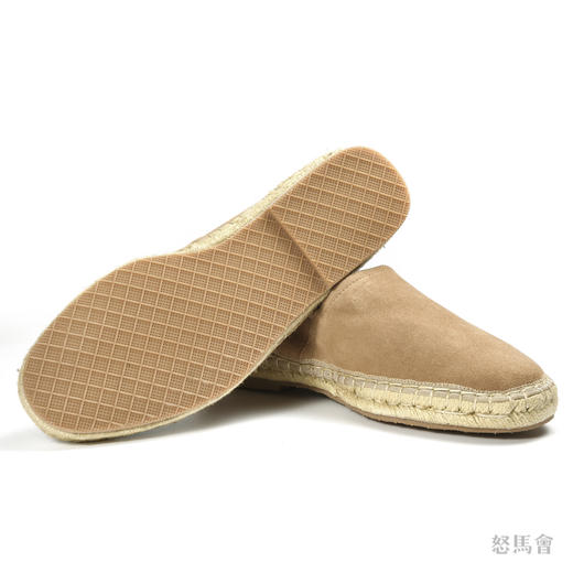 Espadrille 意大利胎羊绒面皮驼色手工编织草底鞋 商品图4