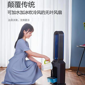 先锋（Singfun）无叶风扇电风扇家用塔扇静音落地水冷风扇空调扇遥控负离子立台式定时DWY-S1