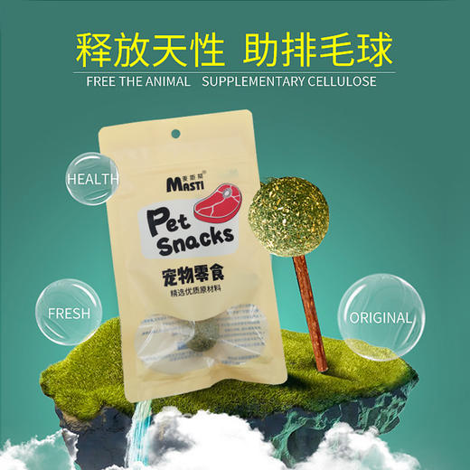 猫薄荷 棒棒糖3支装麦斯蒂猫薄荷球木天蓼玩具猫零食猫咪磨牙棒 商品图7