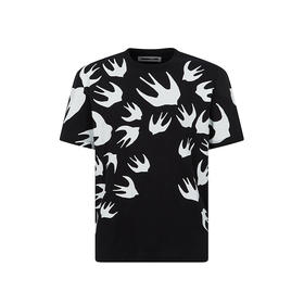 MCQ 男女同款飞燕T恤造型时尚短袖T恤衫 黑色 291571 RLT71 1000