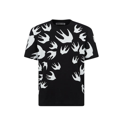 MCQ 男女同款飞燕T恤造型时尚短袖T恤衫 黑色 291571 RLT71 1000 商品图0