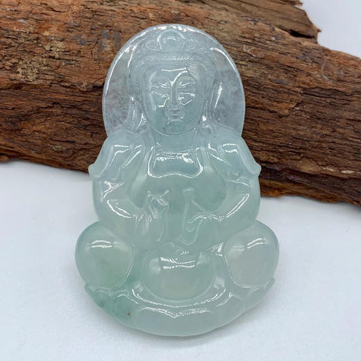 派瑞翡翠 翡翠观音 糯冰种 飘兰花 商品图3