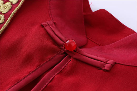 FNZD20107新款中国风优雅气质立领刺绣连衣裙TZF 商品图2