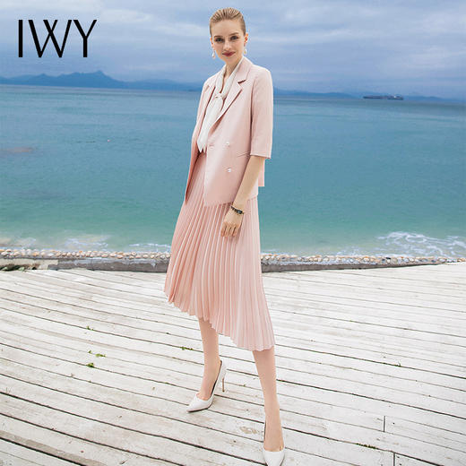 IWY/粉色西装百褶裙套装C842+S841 商品图4