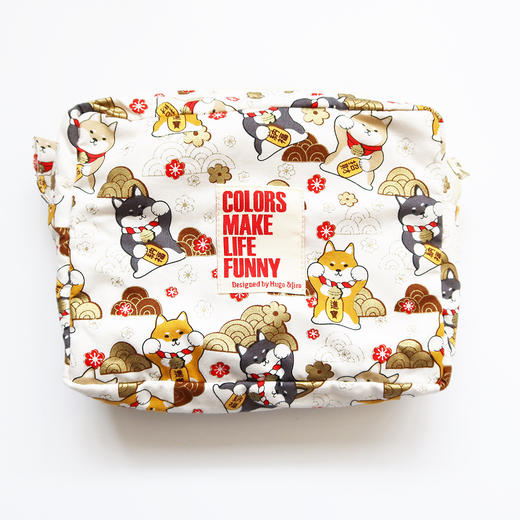 HUGOJIRO化妆包风の花开运精选祥云柴犬 商品图1