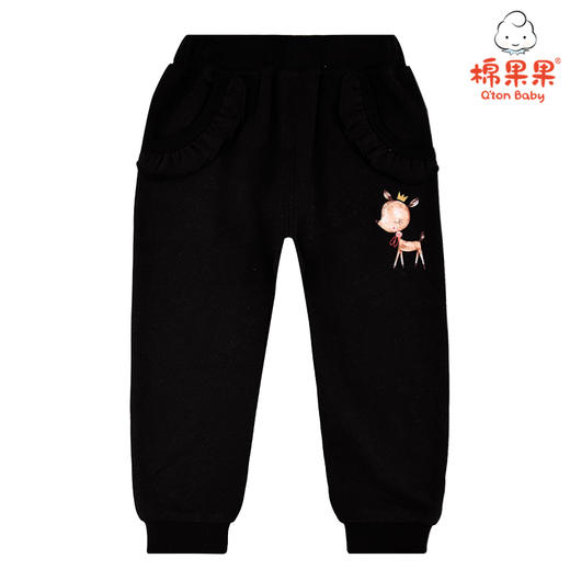 棉果果秋季女童双纱大毛圈运动裤长裤M322200220459 商品图0