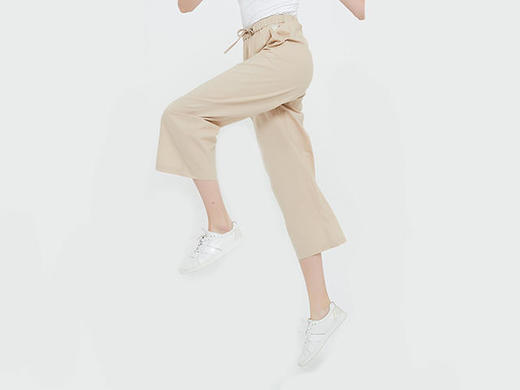 冰麻速干防皱九分阔腿裤 冰爽清凉，宽松不粘身阔腿九分裤 商品图3