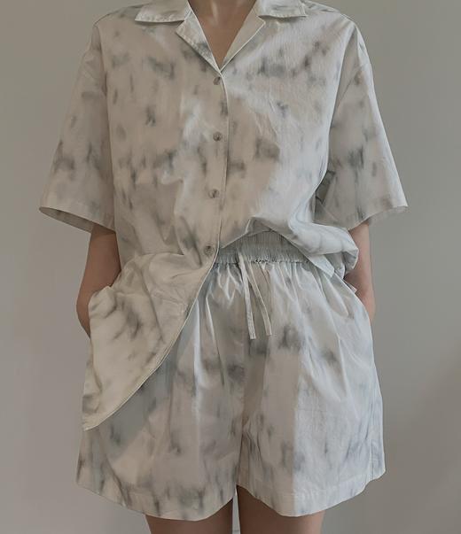 HIDEMI "我们做印花"无尽夏 印花长绒棉简约衬衫套装 短袖衬衫/短裤/阔腿九分裤 商品图14