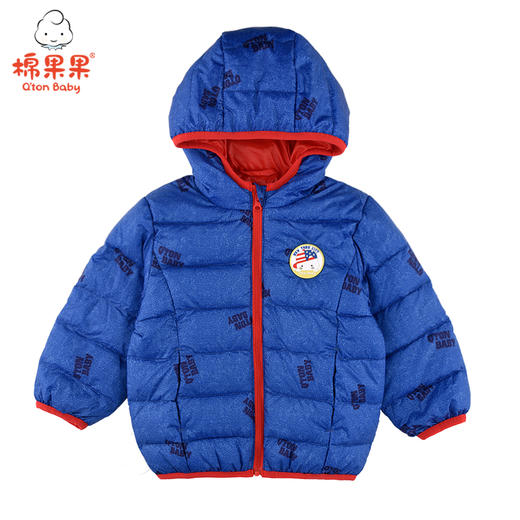 棉果果春秋季男童连帽轻薄羽绒服M312102320464 商品图2