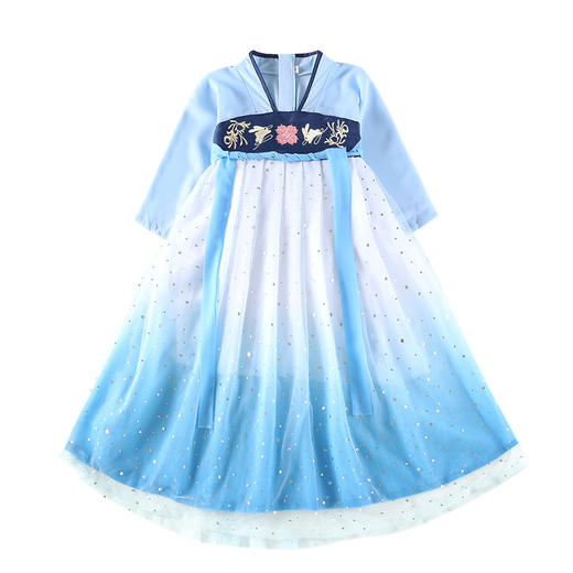 HGY-82078星空玉兔汉服 传统绣花玉兔刺绣古装齐胸襦裙 商品图4