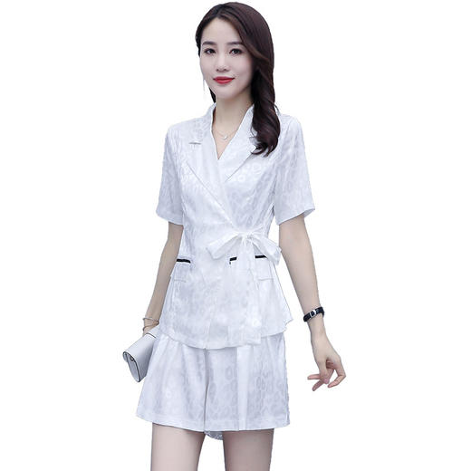 WZNH-MJ2075短袖2020年休闲纯色气质时尚潮流套裙 商品图4