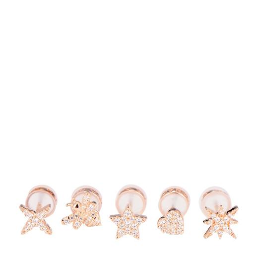 APM MONACO 女士玫瑰金色925银锆石耳环套盒 RE10733OXJPY带授权招加盟代理 商品图2