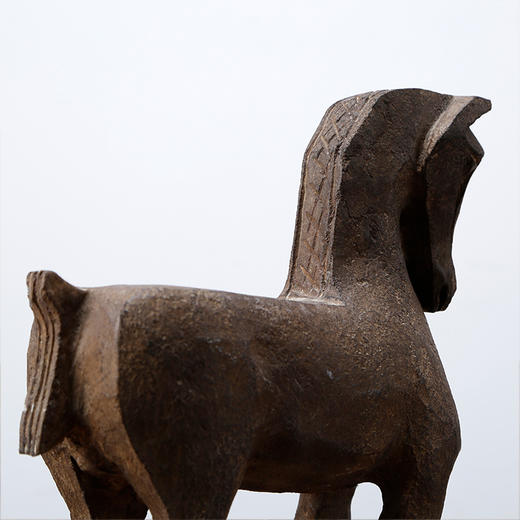 青石汉马软装饰品天然石头摆件新中式复古摆件工艺品 商品图3
