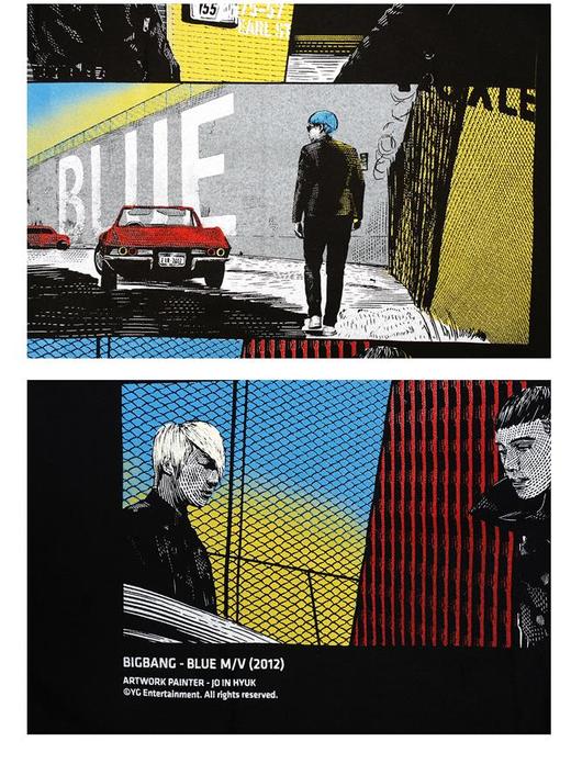 BIGBANG  [M.V CLIP T] BIGBANG BLUE 短袖T恤JPY带授权招加盟代理 商品图3