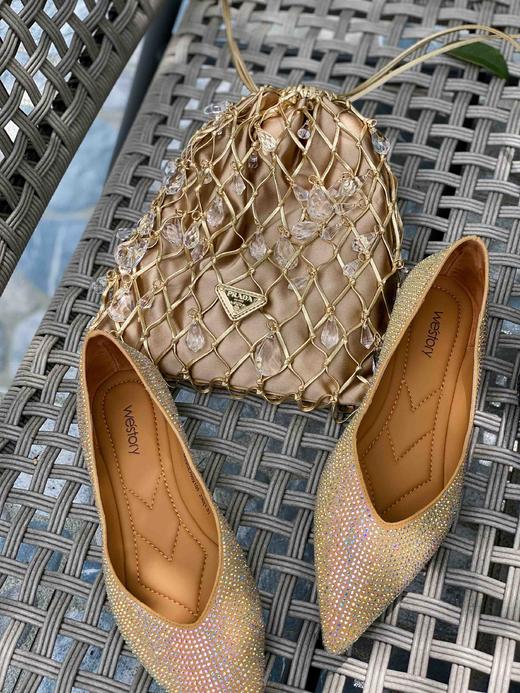 westory2020新款浅口镶钻单鞋女平底舒适百搭W20CE70021 商品图1