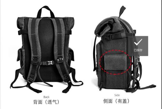 马田战术摄影双肩包帆布多功能大容量特种兵旅行单反登山卷盖背包 商品图5