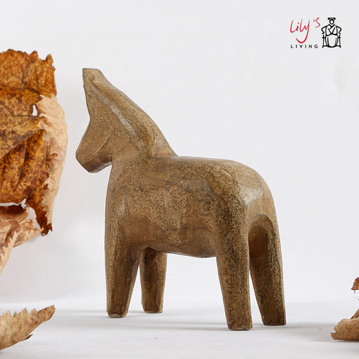 石雕青石马雕刻家居饰品马摆件中式复古工艺品 商品图2