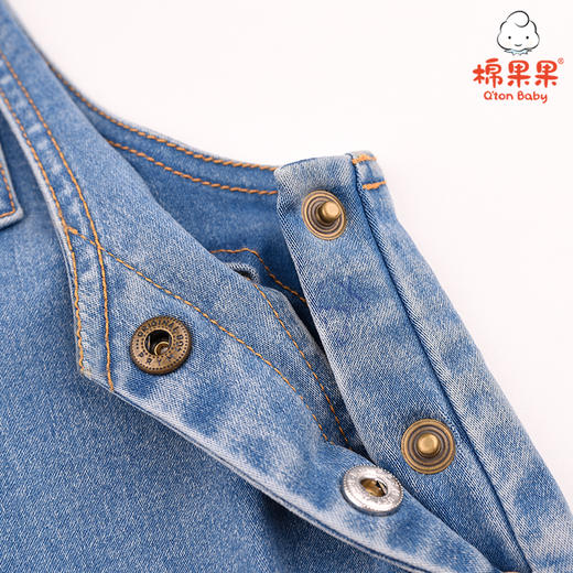 棉果果秋季男童女童梭织背带长裤M302204220462 商品图3