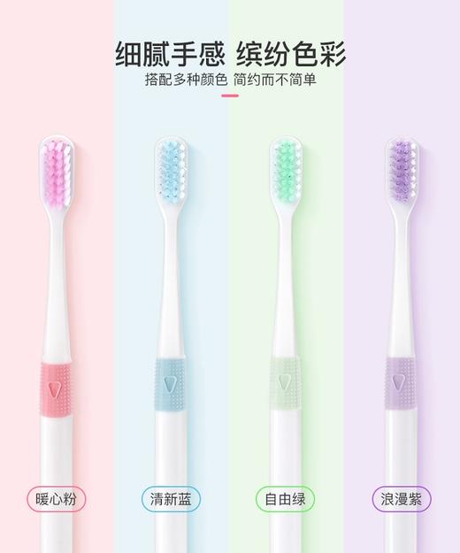 【包邮】皓诺美成人牙刷1组4支家庭装 柔细刷毛 炫彩防滑手柄牙刷JPY带授权招加盟代理 商品图9