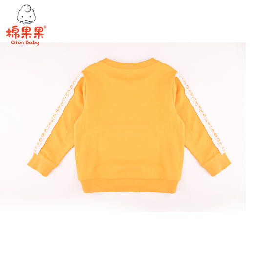 棉果果春秋季女童氨棉小毛圈长袖圆领卫衣M322180220439 商品图1