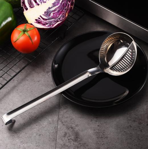 【汤勺】不锈钢汤勺多功能无磁火锅勺大漏勺长柄厨房用具厨房小工具 商品图1