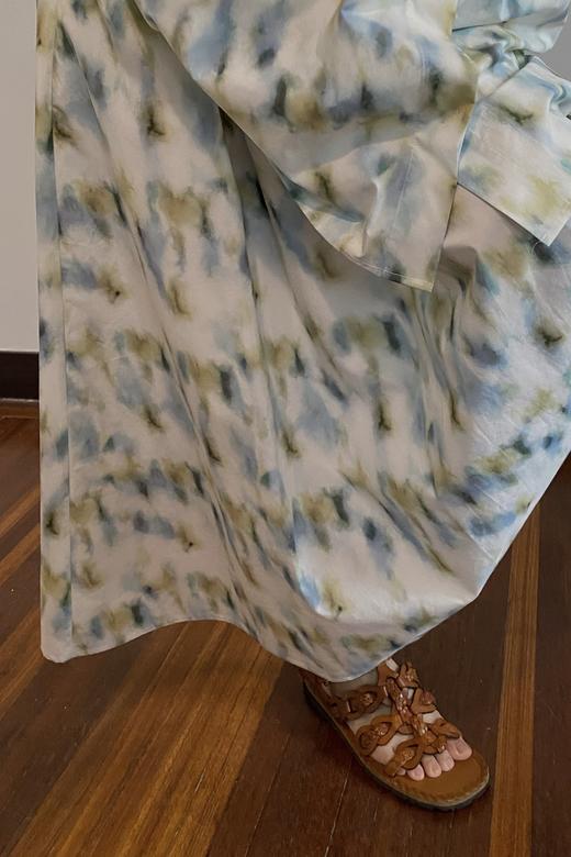 HIDEMI “我们做印花”无尽夏 印花长绒棉套装 可拆卸系带短袖衬衫/不对称半身裙 商品图10