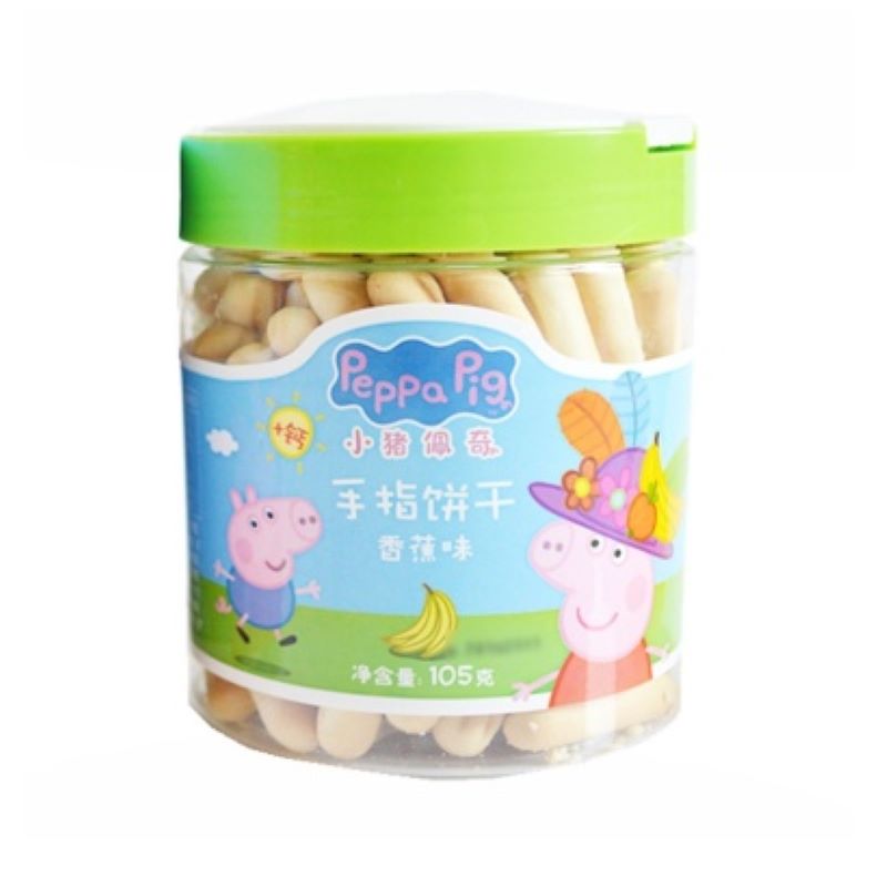 英国小猪佩奇Peppa Pig 杯装手指饼干香蕉味JPY带授权招加盟代理