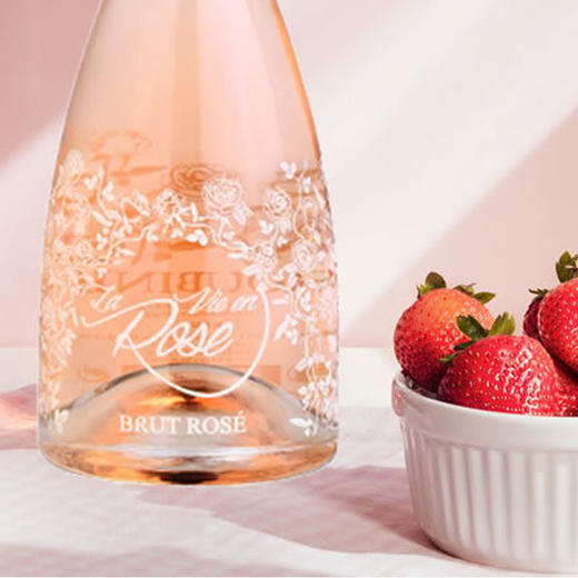 玫瑰人生桃红起泡葡萄酒13度750ml 法国 商品图3