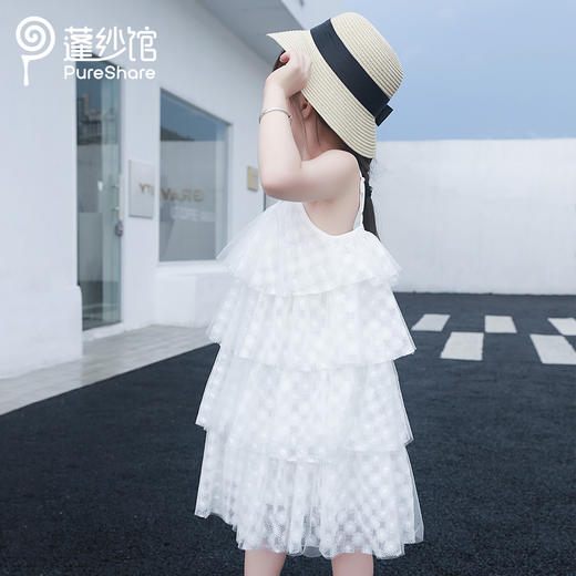 pureshare 女童连衣裙2020夏季新款吊带雏菊宝宝可爱公主裙-白色雏菊吊带裙 商品图2