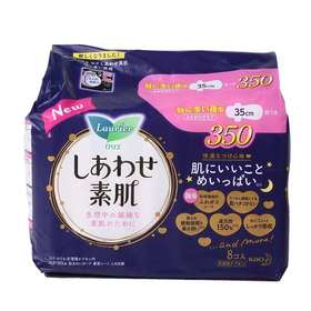 乐而雅 F透气棉柔纤巧超长夜用护翼型卫生巾35cm(8枚)