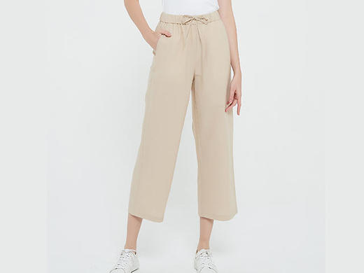 冰麻速干防皱九分阔腿裤 冰爽清凉，宽松不粘身阔腿九分裤 商品图1