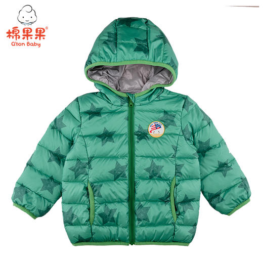 棉果果春秋季男童连帽轻薄羽绒服M312102320464 商品图3