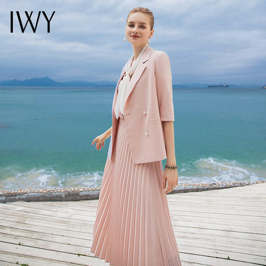 IWY/粉色西装百褶裙套装C842+S841 商品图1
