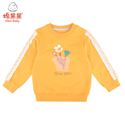 棉果果春秋季女童氨棉小毛圈长袖圆领卫衣M322180220439 商品图0