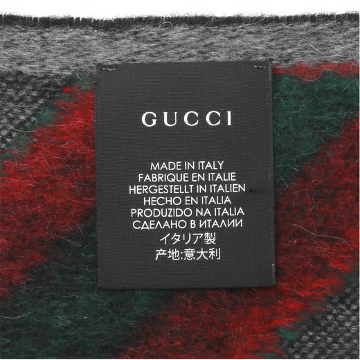 GUCCI/古驰 男士深灰色围巾 570603-3GB18-1466JPY带授权招加盟代理 商品图2