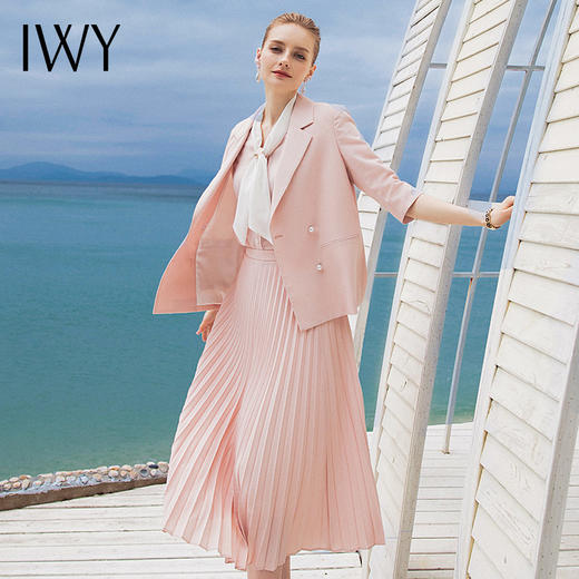 IWY/粉色西装百褶裙套装C842+S841 商品图2