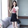 WZNH-JNFGN256-2夏季短袖气质优雅时尚潮流印花套装 商品缩略图1