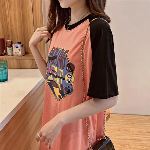 裁缝学苑 AG67女士洋气遮肚短袖中长款宽松T恤裙子服装纸样裁剪图 商品图2