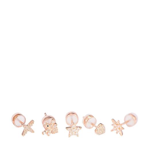 APM MONACO 女士玫瑰金色925银锆石耳环套盒 RE10733OXJPY带授权招加盟代理 商品图1