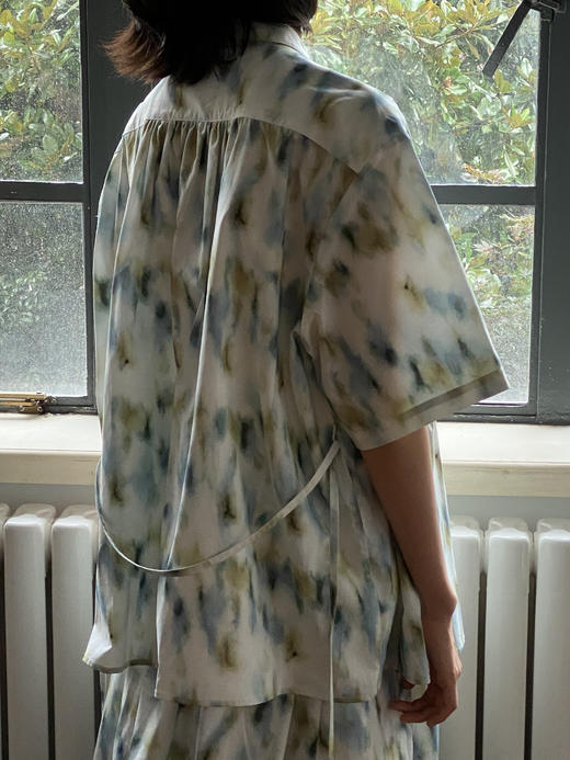 HIDEMI “我们做印花”无尽夏 印花长绒棉套装 可拆卸系带短袖衬衫/不对称半身裙 商品图13